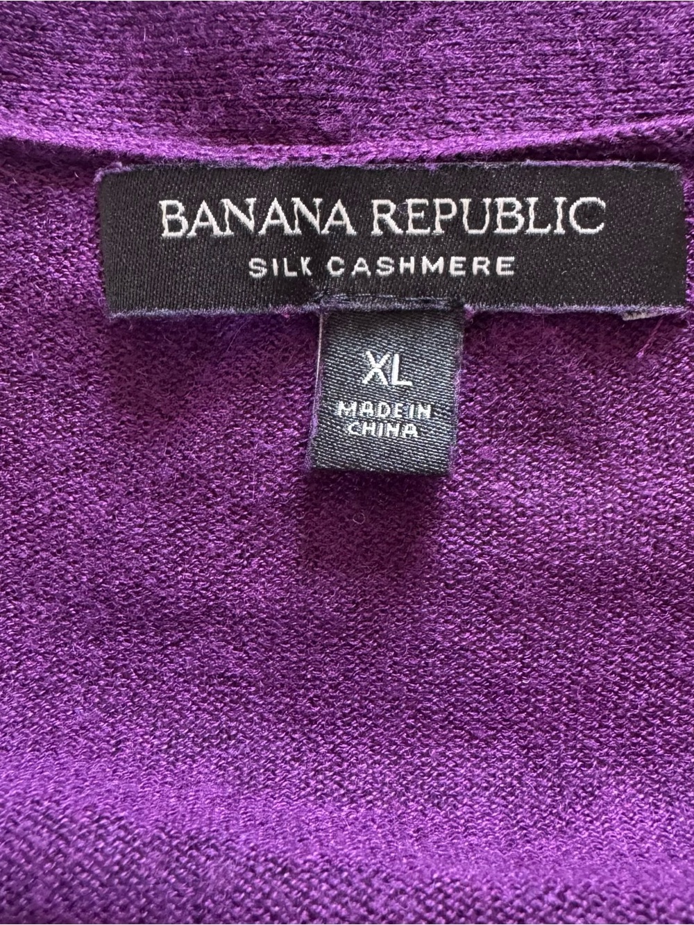 Banana Republic Deep Purple V-Neck Button Cardigan,Size XL - Picture 6 of 7